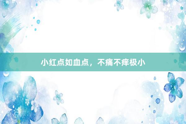 小红点如血点，不痛不痒极小